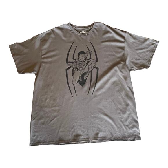 Marvel SPIDER-MAN Graphic T SHIRT 3XL Men's Women's TEE Gray Black Cotton Blend - Picture 1 of 7